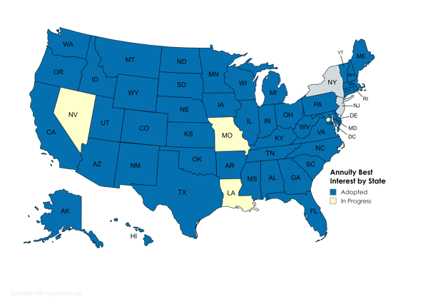Annuity Best Interest by State  03.2024
