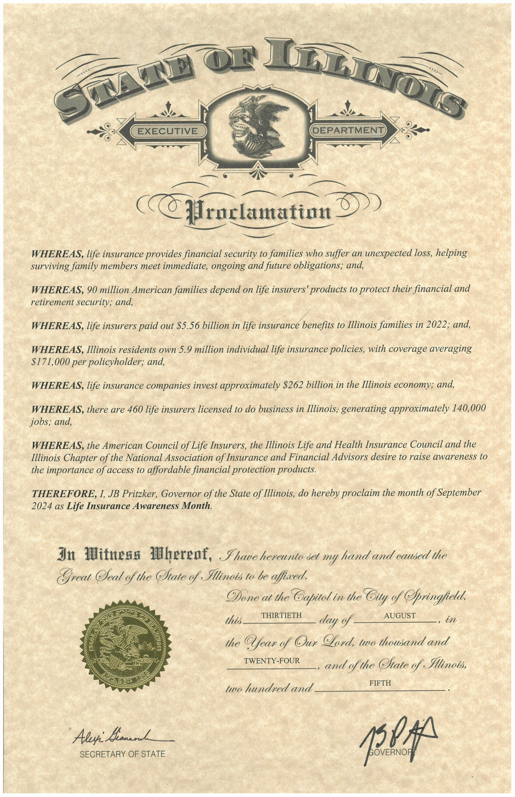 Illinois LIAM Proclamation 2024