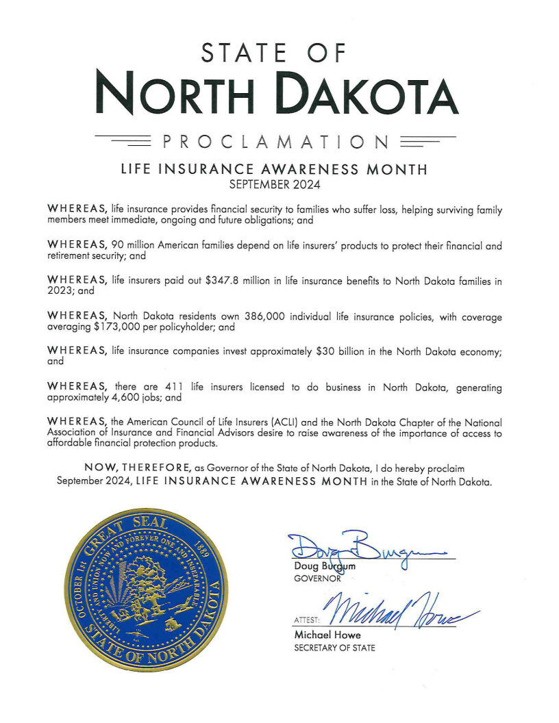 North Dakota LIAM Proclamation 2024